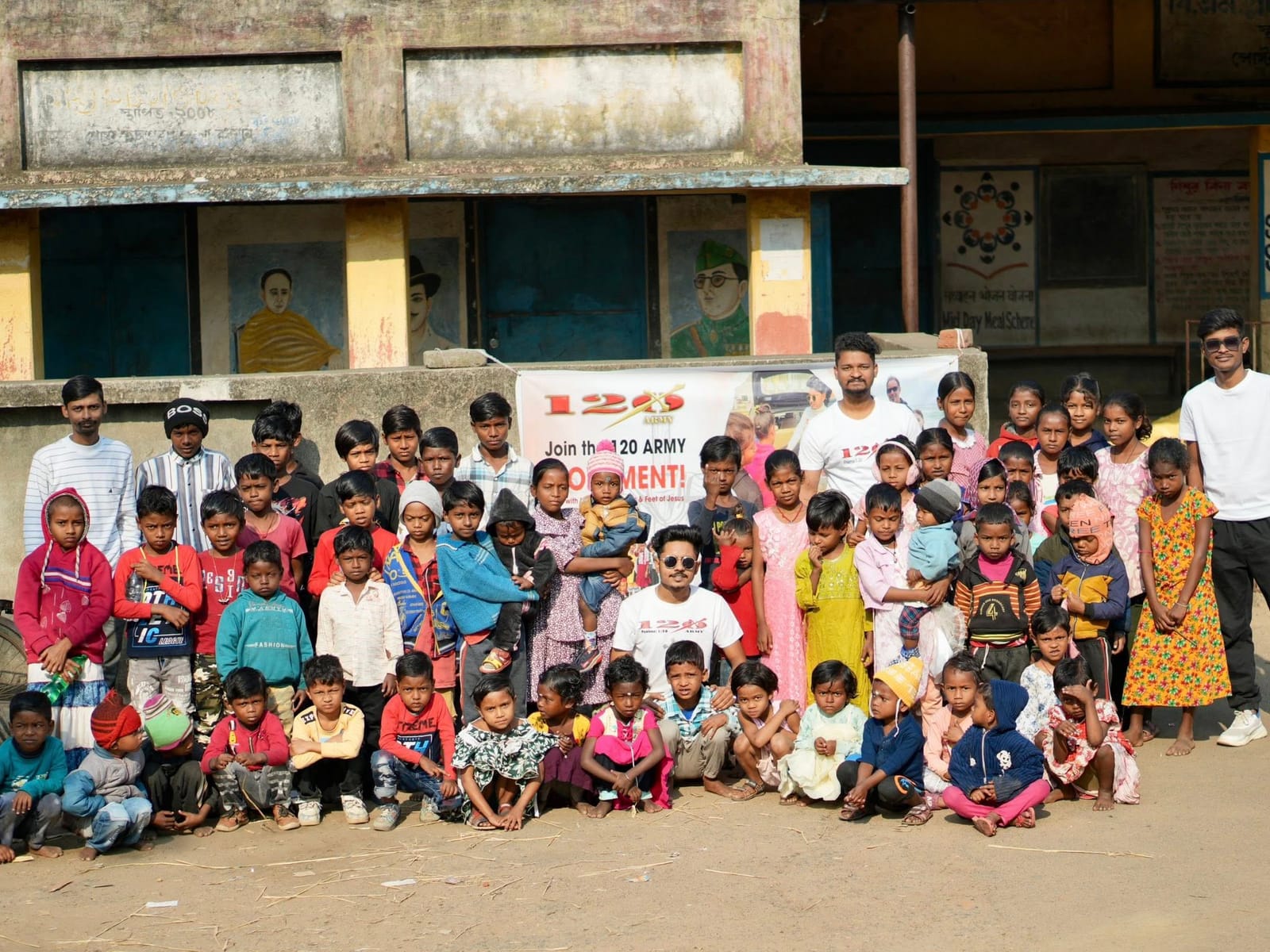 120 Army village and children support in India